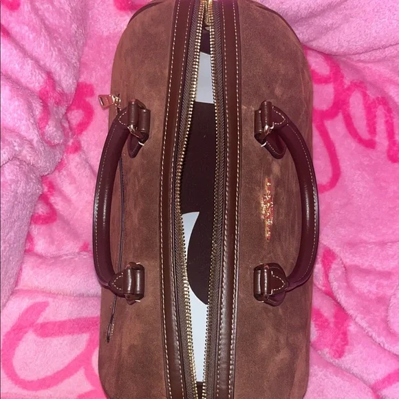 Coach Suede Large Rowan Handbag - Picture 7 of 9